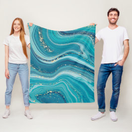 Manta Polar Mármol Líquido Y Fleece Blanket Purpurina