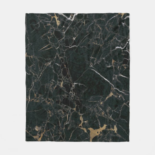 Manta Polar Mármol negro elegante: fondo texturado (Anverso)