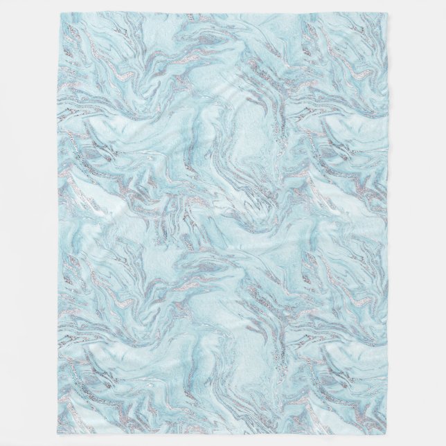 Manta Polar Mármol plateado (Anverso)