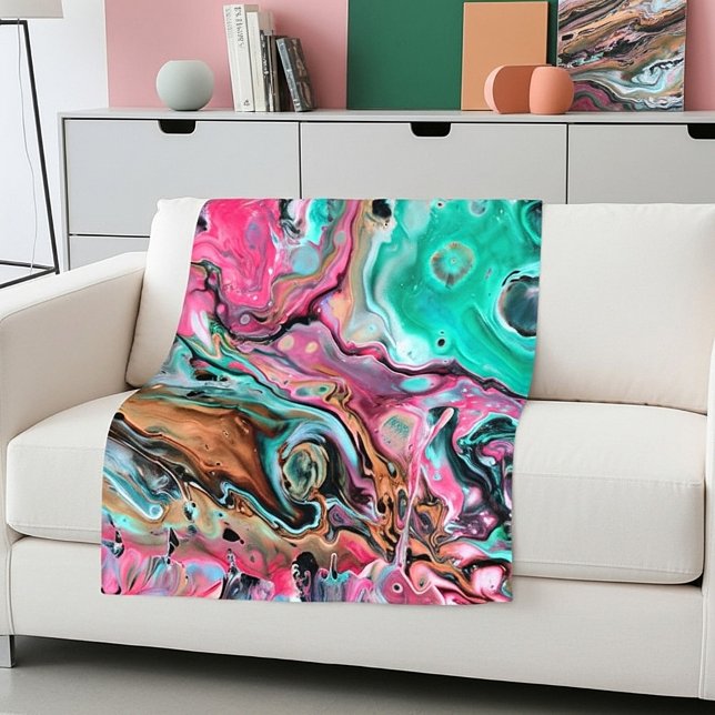 Manta Polar Mármol rosa y verde (Subido por el creador)