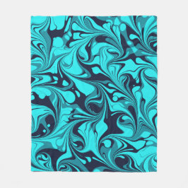 Manta Polar Mármol turquesa