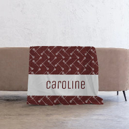 Manta Polar Maroon Lacrosse White Sticks Patterado