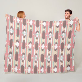 Manta Polar Marrón, malva y azteca verde, flaca suroccidental