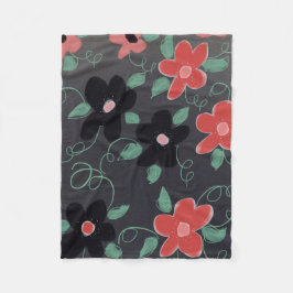 Manta Polar Marrón negro y rojo