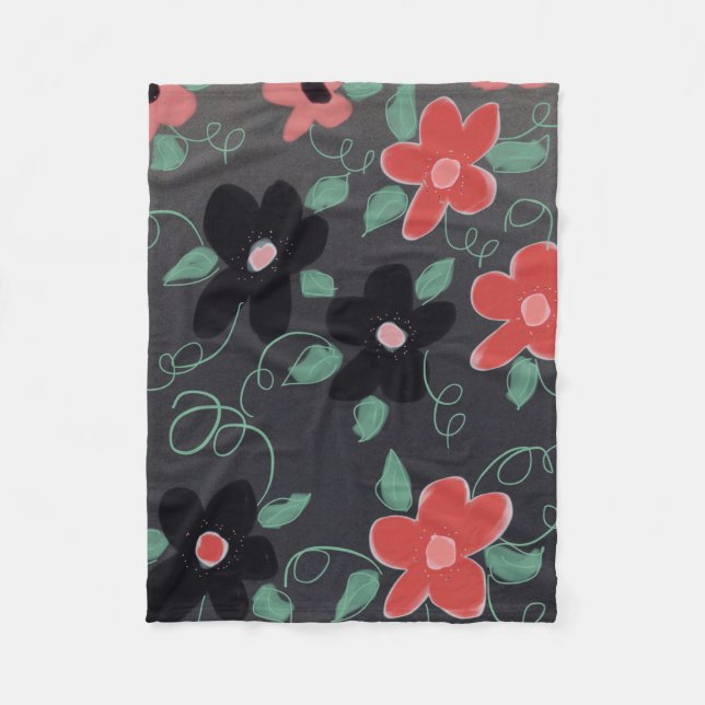 Manta Polar Marrón negro y rojo (Anverso)