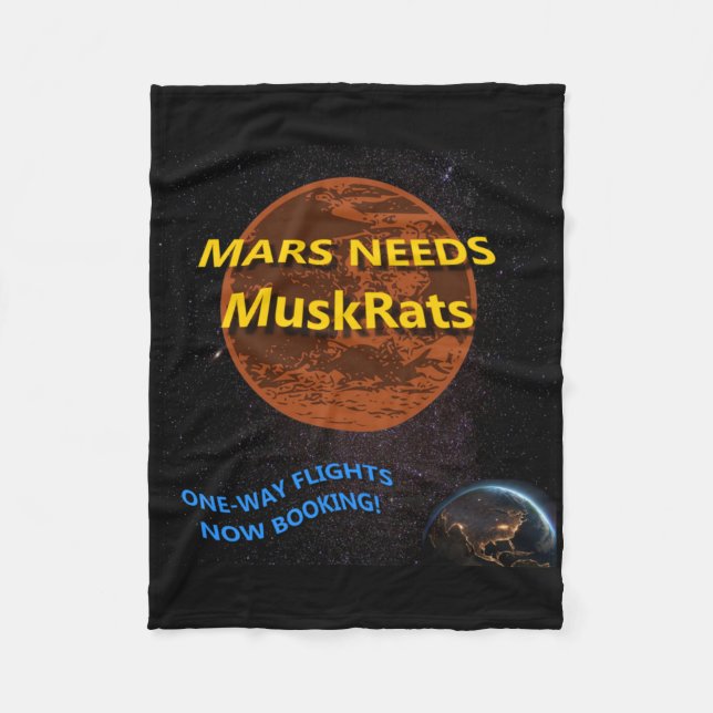 Manta Polar Mars Needs Muskrat Pegatina (Anverso)