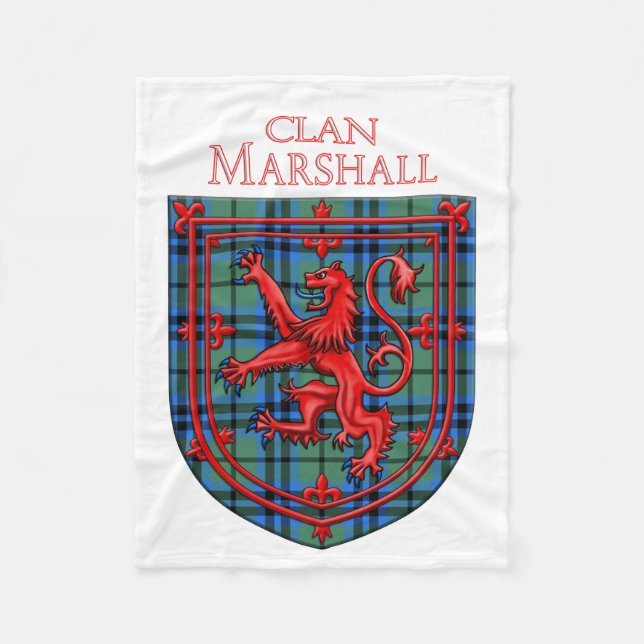 Manta Polar Marshall Tartan Scottish Plaid Lion Rampant (Anverso)