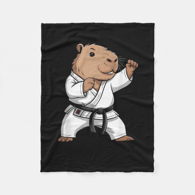 Manta Polar Martial Arts Capybara Funny Karate Taekwondo Jiu J (Anverso)