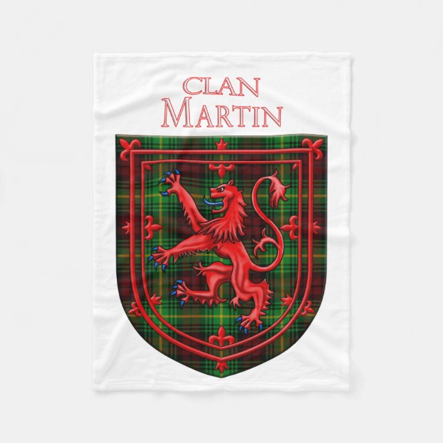 Manta Polar Martin Tartan Scottish Plaid Lion Rampant (Anverso)