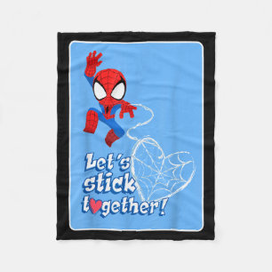 Manta Polar Marvel Spider-man Mantengámonos Juntos San Valentí