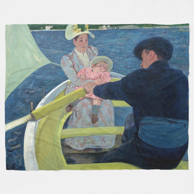 Manta Polar Mary Cassatt - La Fiesta del barco (Frente (Horizontal))
