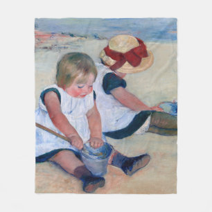 Manta Polar Mary Cassatt Niños jugando en la playa 1884