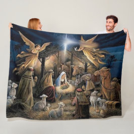 Manta Polar MARY, JESÚS y JOSEPH en la MANGER