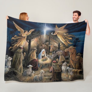 Manta Polar MARY, JESÚS y JOSEPH en la MANGER