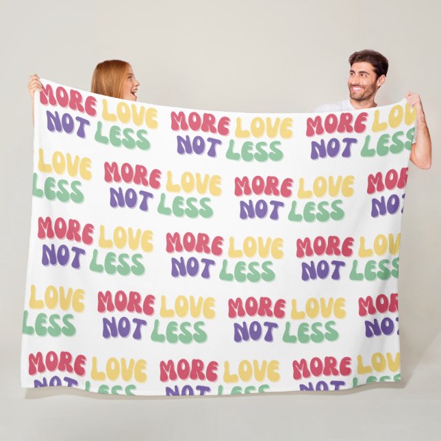 Manta Polar "Más amor, no menos" Empatía Compasión Amabilidad (In situ)