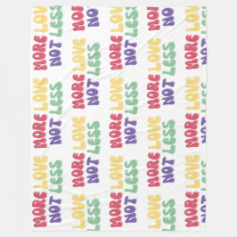 Manta Polar "Más amor, no menos" Empatía Compasión Amabilidad