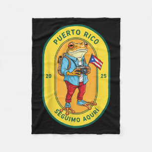 Manta Polar Más fotos Bandera Ricana Puerto Rico Funny Sapo Co
