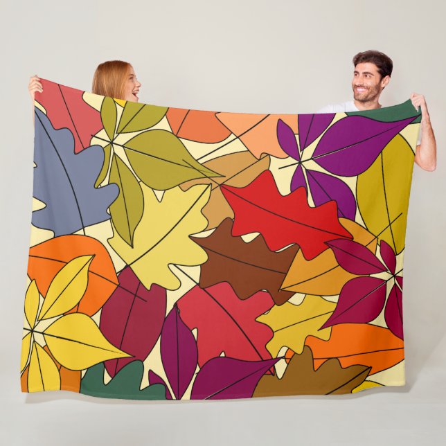 Manta Polar Más hojas otoñales (In situ)