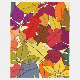 Manta Polar Más hojas otoñales