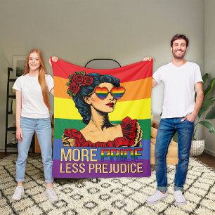 Manta Polar Más Orgullo Menos Prejuicio Mes del Orgullo LGBTQ