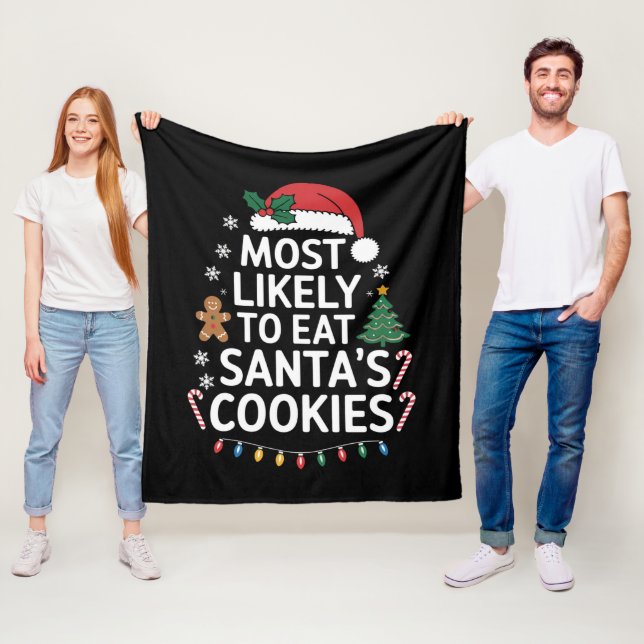 Manta Polar Más Probable De Comer Las Galletas De Santa Navida (In situ)