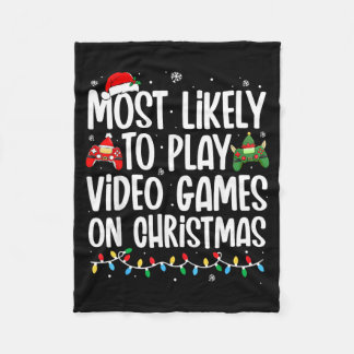 Manta Polar Más Probable Que Juegue Videojuegos En Navidad