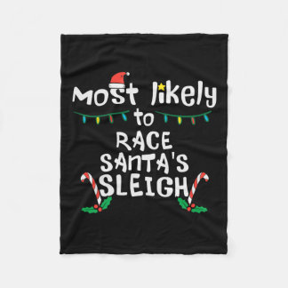 Manta Polar Más probables Navidades de la raza Santa Sleigh Fa