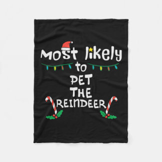 Manta Polar Más probables Navidades de renos Mascotas Navidad
