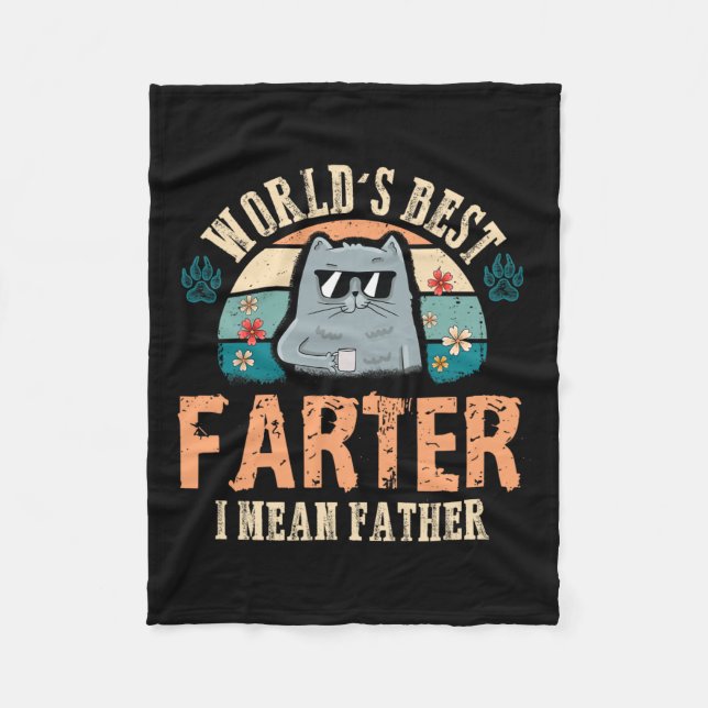 Manta Polar Más Tarde Me Refiero Al Padre Mejor Papá Gato Del  (Anverso)