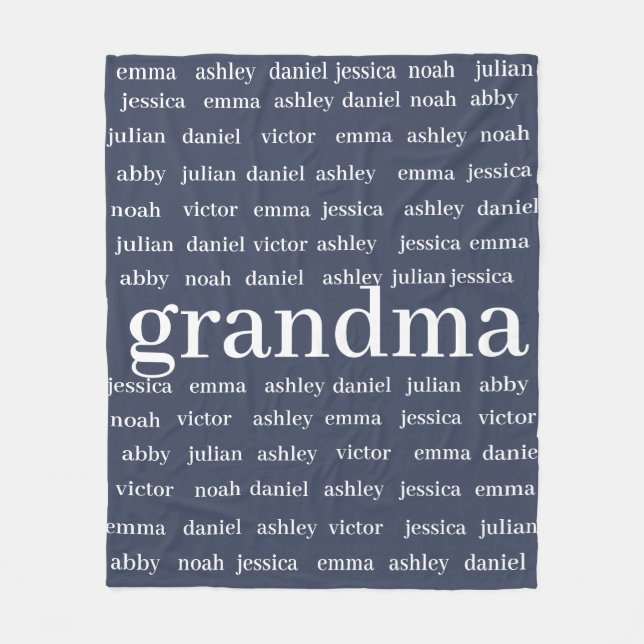 Manta Polar Masa de Abuela con nombre personalizado, funda peq (Anverso)