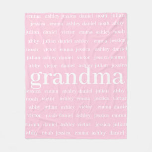 Manta Polar Masa de Abuela con nombre personalizado, funda peq