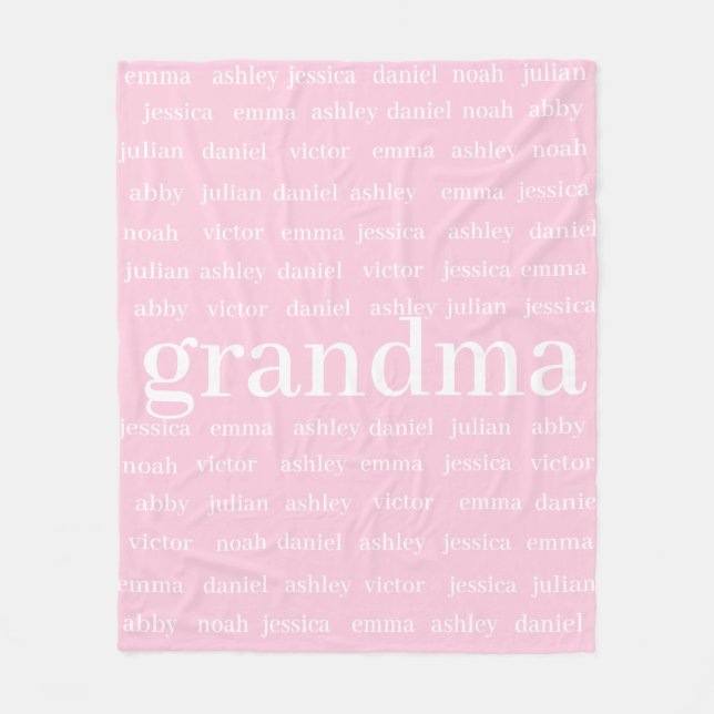 Manta Polar Masa de Abuela con nombre personalizado, funda peq (Anverso)