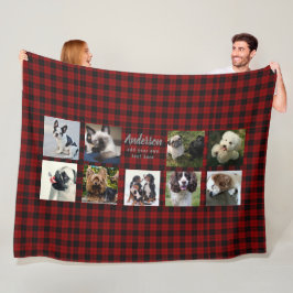 Manta Polar Masa de Collage de fotos de mascota - Tapado de bú