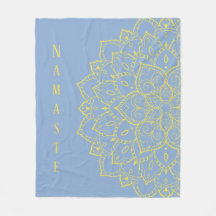 Masa de flaca de Mandala amarilla y azul