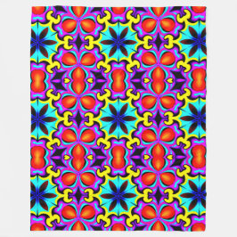 Manta Polar Masa de flechas con motivos amarillos y rojos