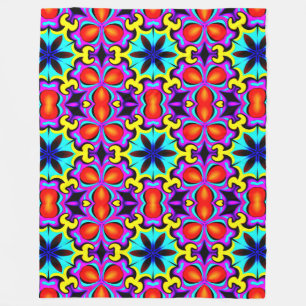 Manta Polar Masa de flechas con motivos amarillos y rojos