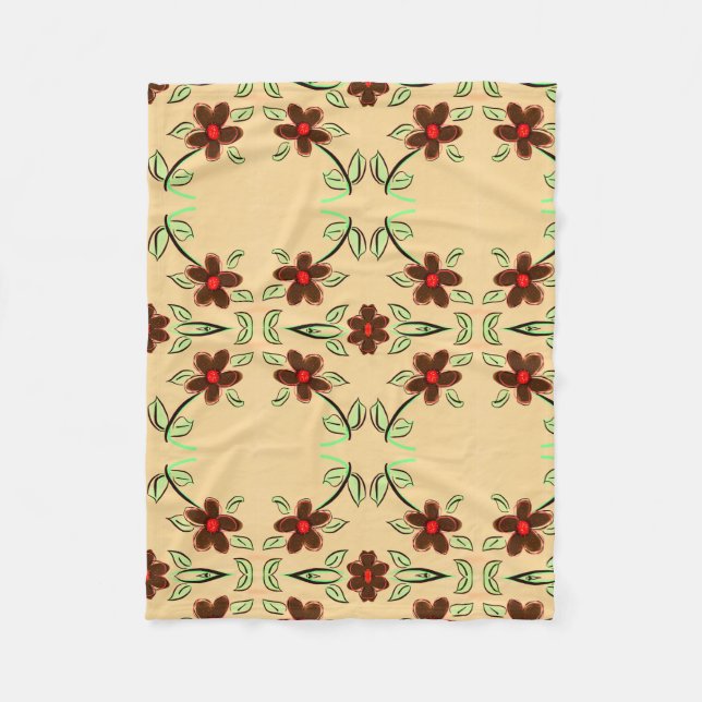 Manta Polar Masa De Flechas Marrón Y Roja De Chocolate (Anverso)