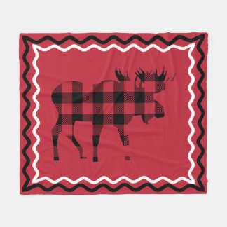 Manta Polar Masa de fleche de madera roja y negra