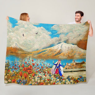 Manta Polar Masa de flor armenia