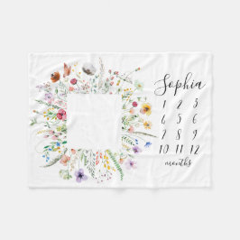 Manta Polar Masa de hitos de flores silvestres