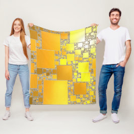 Manta Polar Masa de la fleche cuadrada amarilla y Naranja