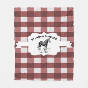 Manta Polar Masa de la Fleece Red Buffalo Plaid