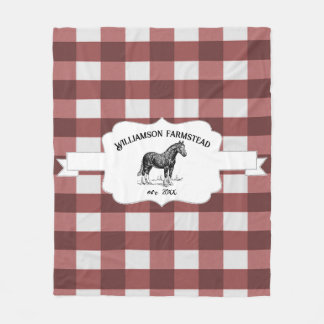 Manta Polar Masa de la Fleece Red Buffalo Plaid