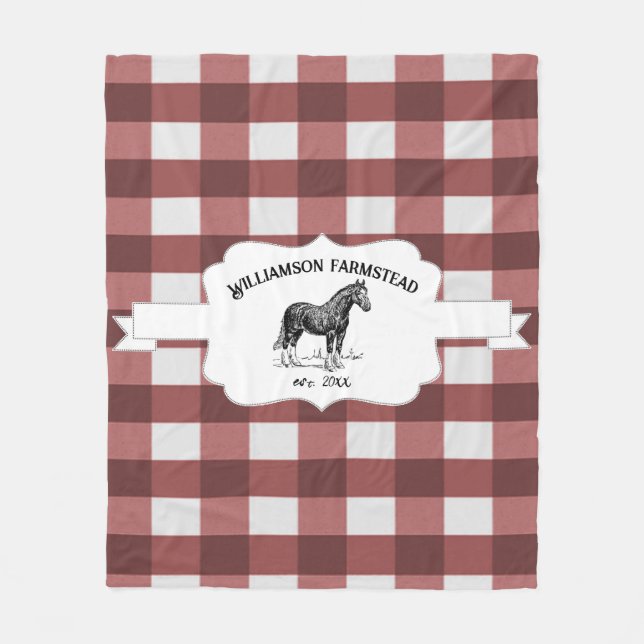Manta Polar Masa de la Fleece Red Buffalo Plaid (Anverso)