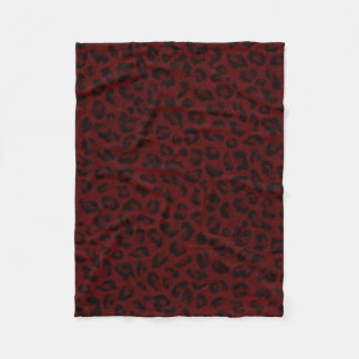 Manta Polar Masa de la Fleece Red Leopard Skin