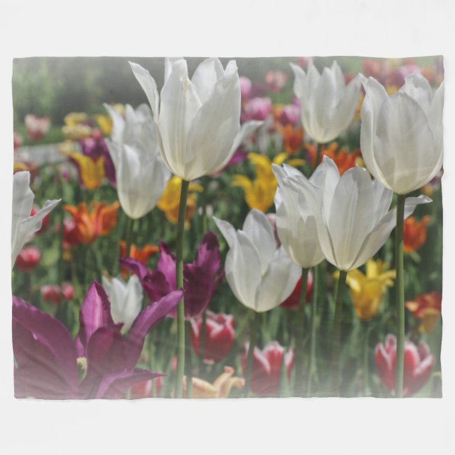 Manta Polar Masa de la fleta/tulipanes (Frente (Horizontal))