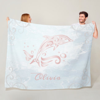 Manta Polar Masa de la flota personalizada de delfines rosados