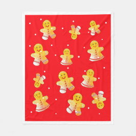 Manta Polar Masa de pan de jengibre rojo