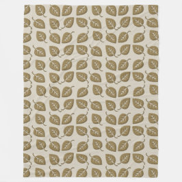 Manta Polar Masa de patrón de hojas de oro