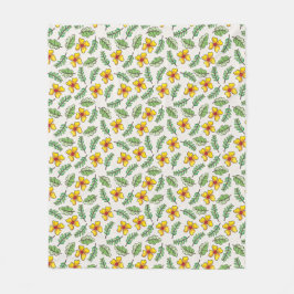 Manta Polar Masa de patrón de país de las flores de primavera 